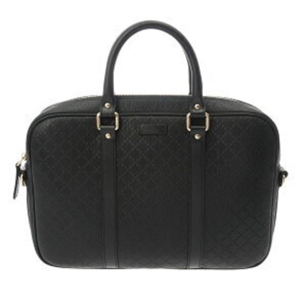 Gucci Diamante Briefcase Black Leather Business Bag
